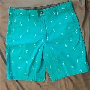 George Neon Flamingo Blue Chino Shorts